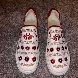 Luxury Rebel white slip on sneakers size 7